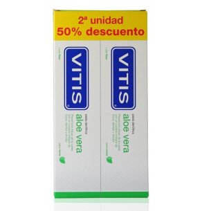 VITIS ALOE VERA PASTA DENTIFRICA  2 ENVASES 150 ML SABOR...