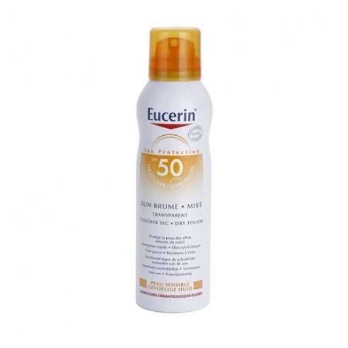 EUCERIN SUN PROTECTION 50 SPRAY TRANSPARENTE DRY TOUCH SENSITIVE PROTECT 1 ENVASE 200 ML