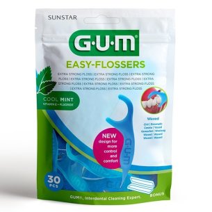 GUM EASY FLOSSERS MINT 30 UNI