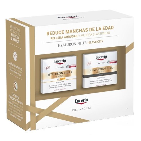 EUCERIN COFRE HYALURON-FILLER ELASTICITY DIA SPF 30  50 ML+NOCHE 50 ML