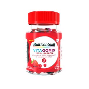 MULTICENTRUM VITAGOMIS LIBERA ENERGIA  30 CARAMELOS DE GOMA SABOR FRUTOS ROJOS