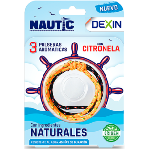 DEXIN PULSERA REPELENTE CITRONELA 3 UNI NAUTIC