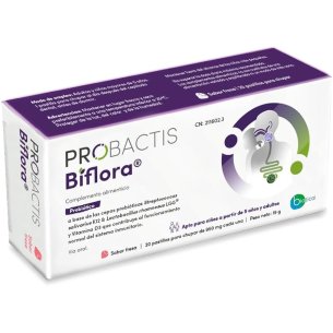 PROBACTIS BIFLORA  20 PASTILLAS PARA CHUPAR SABOR FRESA