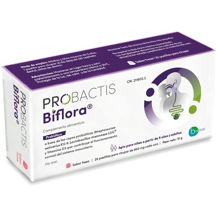 Probactis Strep 30 pastillas sabor fresa Biotical Health*
