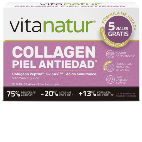 VITANATUR COLLAGEN PIEL  30 VIALES 25 ML SABOR...