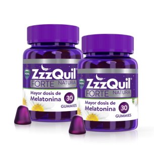 ZZZQUIL NATURA FORTE  DUPLO 2 X 30 GUMMIES SABOR FRUTOS...