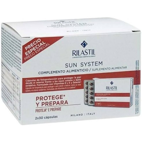 RILASTIL SUN SYSTEM  2 ENVASES 30 CAPSULAS