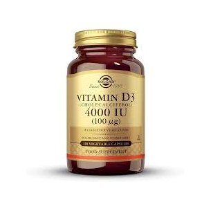 SOLGAR VITAMINA D3 COLECALCIFEROL  4000 UI 100...