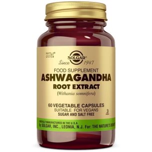 SOLGAR EXTRACTO DE RAIZ DE ASHWAGANDHA  60 CAPSULAS...