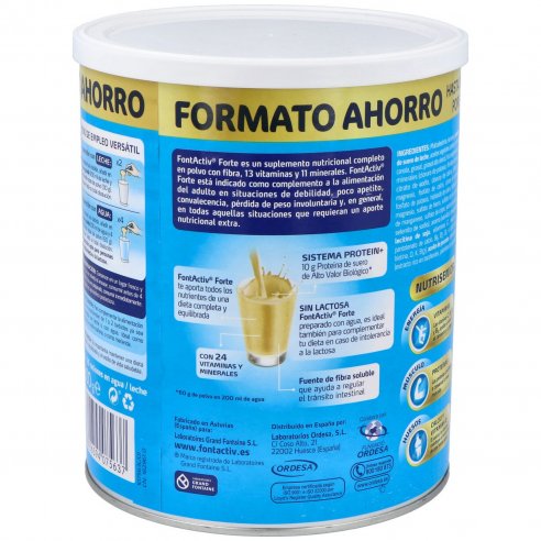 FONTACTIV FORTE  1 LATA 800 G SABOR VAINILLA