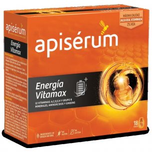 APISERUM ENERGIA VITAMAX  18 VIALES BEBIBLES 10 ML