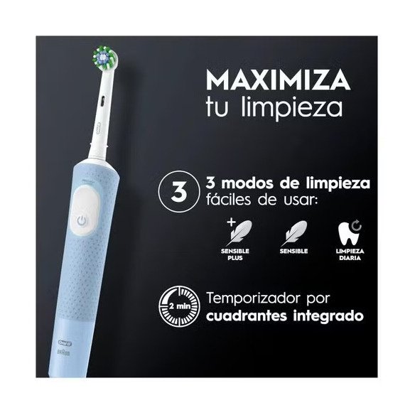 CEPILLO DENTAL ELECTRICO RECARGABLE ORAL-B VITALITY PRO VAPOR BLUE BOX 1 UNIDAD
