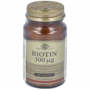 SOLGAR BIOTINA 300 MCG 100 COMP