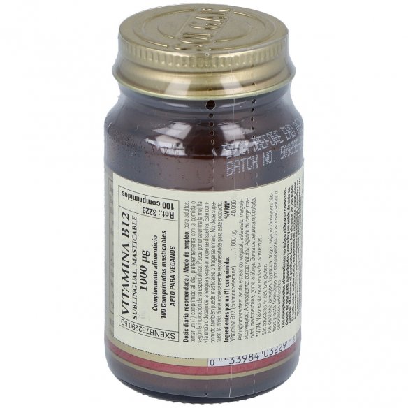 SOLGAR VITAMINA B12  1000 MICROGRAMOS 100 COMPRIMIDOS