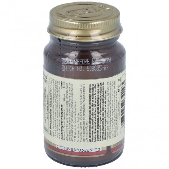 SOLGAR VITAMINA B12  1000 MICROGRAMOS 100 COMPRIMIDOS