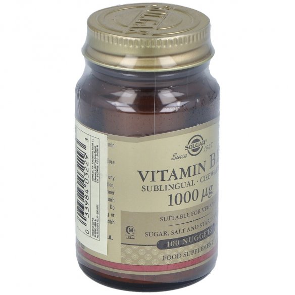 SOLGAR VITAMINA B12  1000 MICROGRAMOS 100 COMPRIMIDOS