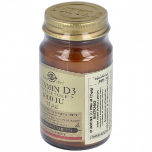 SOLGAR VITAMINA D3 1000 UI 25 MCG 100 CAPS 2