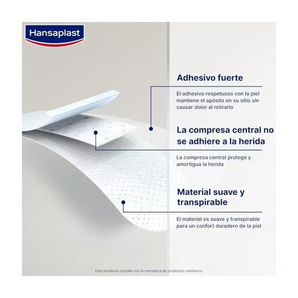 APOSITO ESTERIL HANSAPLAST SENSITIVE 3XL 5 UNIDADES 15 X 10 CM