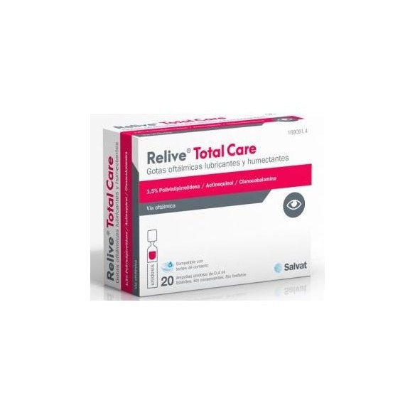 RELIVE TOTAL CARE GOTAS OFTALMICAS ESTERIL  20 MONODOSIS 0,4 ML
