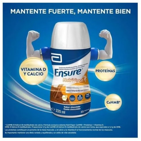 ENSURE NUTRIVIGOR  4 BOTELLAS 220 ML SABOR...