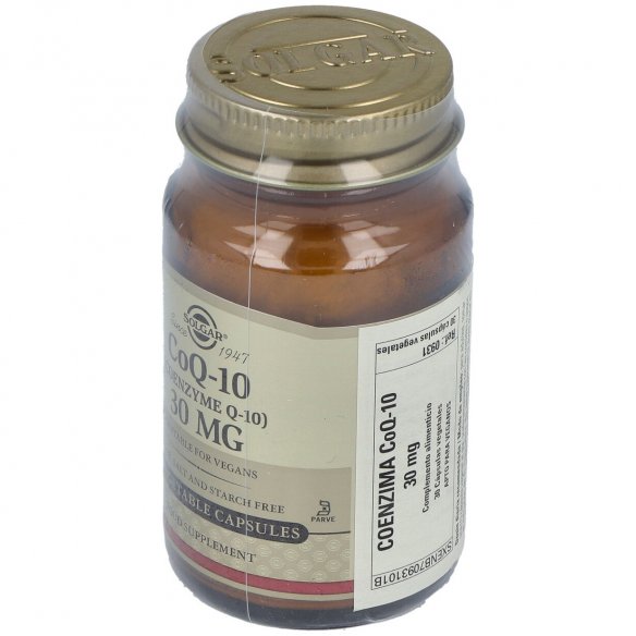 SOLGAR COENZIMA Q-10  30 MG 30 CAPSULAS VEGETALES