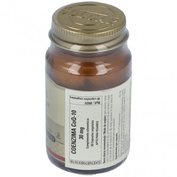 SOLGAR COENZIMA Q-10  30 MG 30 CAPSULAS VEGETALES