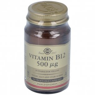 SOLGAR VITAMINA B12  500 MICROGRAMOS 50 CAPSULAS VEGETALES