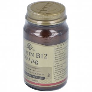 SOLGAR VITAMINA B12  500 MICROGRAMOS 50 CAPSULAS VEGETALES 2