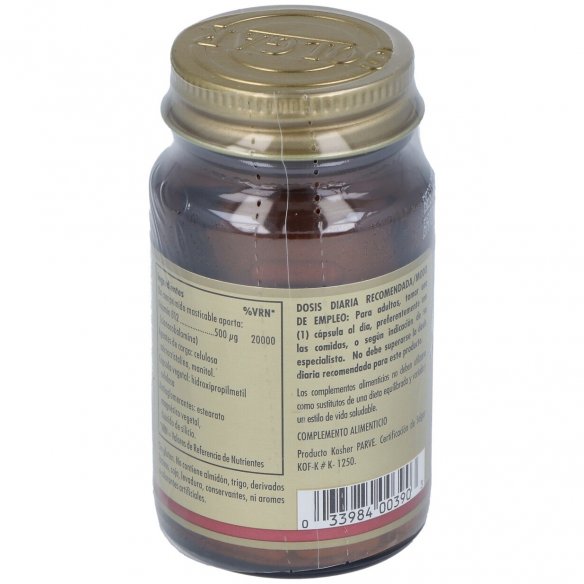 SOLGAR VITAMINA B12  500 MICROGRAMOS 50 CAPSULAS VEGETALES