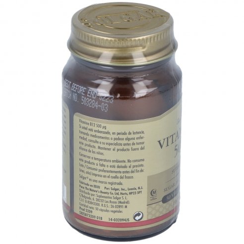 SOLGAR VITAMINA B12  500 MICROGRAMOS 50...