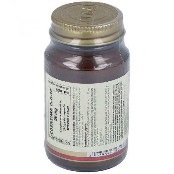 SOLGAR COENZIMA Q-10  60 MG 30 CAPSULAS VEGETALES