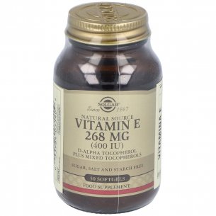 SOLGAR VITAMINA E 268 MG (400 UI) D-ALFA TOCOFEROL Y...